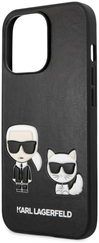Чехол iPhone 13 Lagerfeld PU Karl & Choupette Hard Black