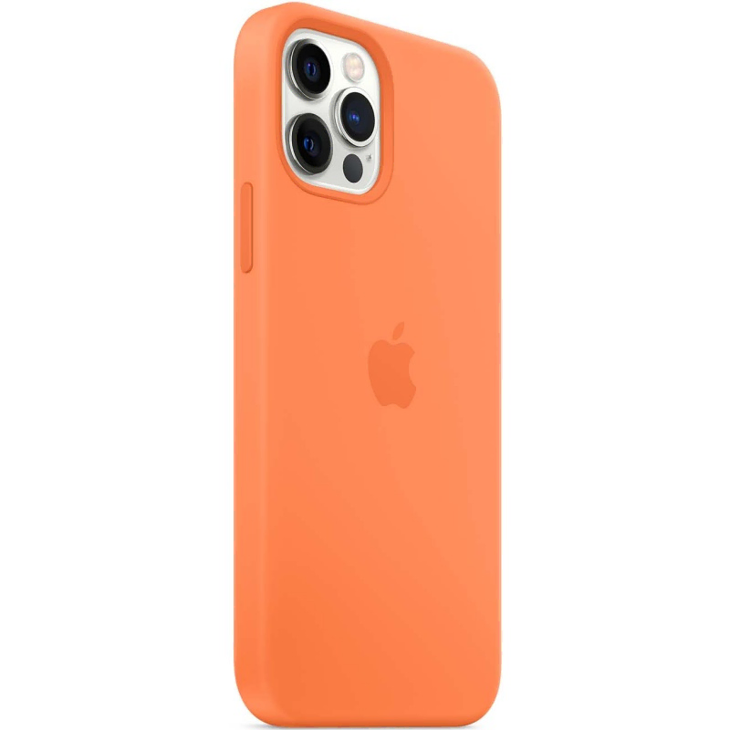 Накладка Apple iPhone 12/12 Pro Silicon Case MagSafe (Кумкват)