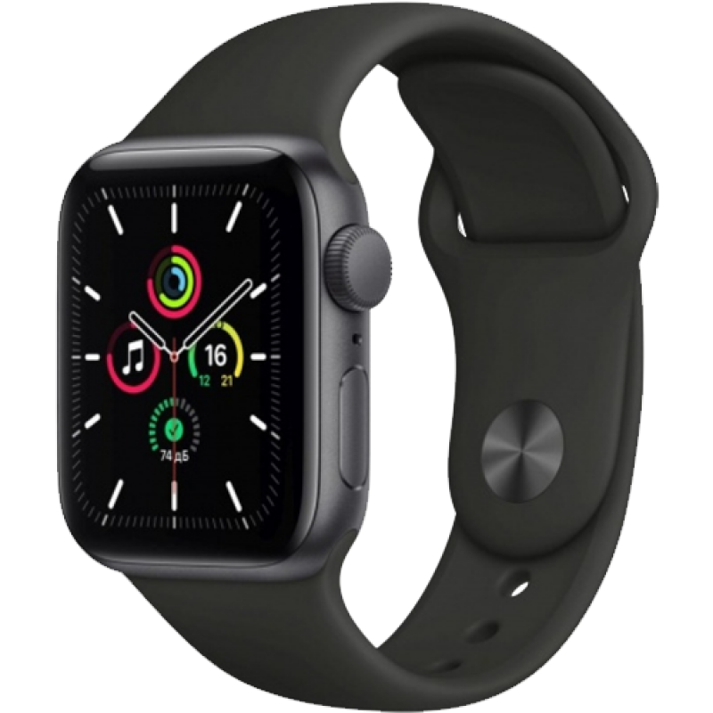 Apple Watch Series SE 40mm Space Gray Aluminum Case with Midnight Sport Band